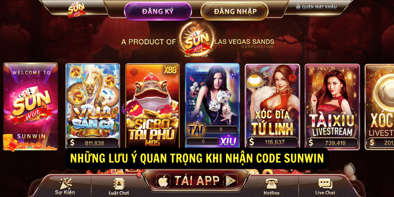 Những lưu ý quan trọng khi nhận code Sunwin