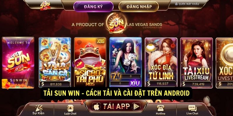 Tai Sun Win Cach tai va cai dat tren Android