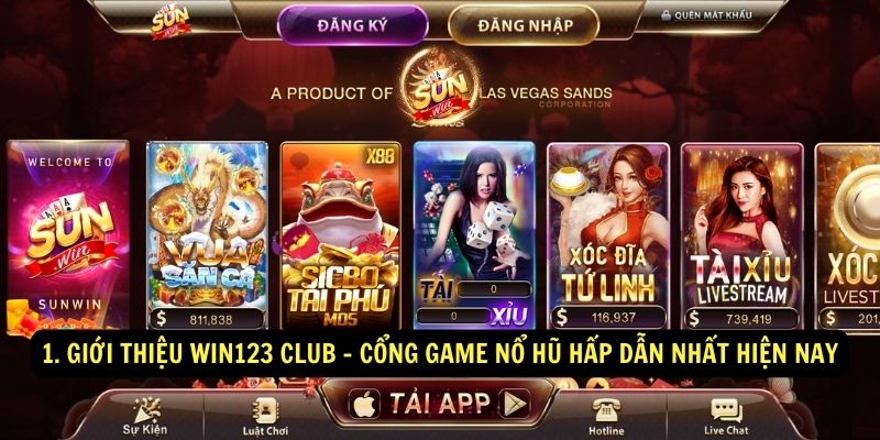 1. Gioi thieu Win123 Club Cong game no hu hap dan nhat hien nay